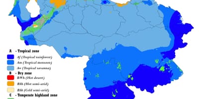 Карта Венесуэла клімат
