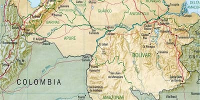 Карта ракі Венесуэлы 